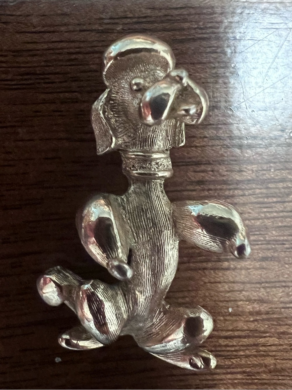 vintage Sarah Coventry poodle dog Fifi brooch pin gold tone